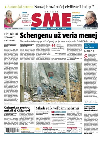 Obálka e-magazínu SME 19.1.2016