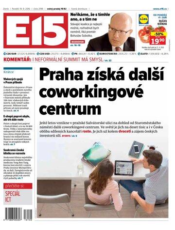 Obálka e-magazínu E15 19.9.2016