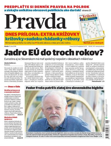 Obálka e-magazínu Pravda 27. 6. 2018