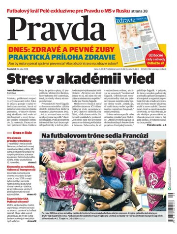 Obálka e-magazínu Pravda 16.7.2018