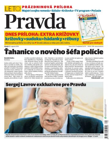 Obálka e-magazínu Pravda 28. 8. 2018