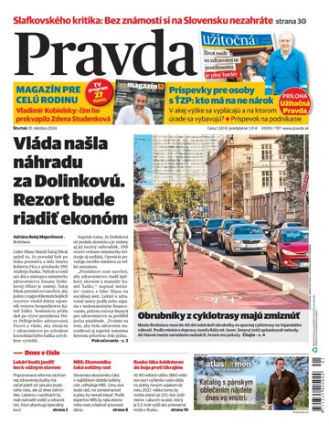 Obálka e-magazínu Pravda 10. 10. 2024