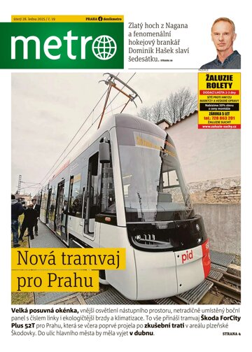 Obálka e-magazínu deník METRO 28.1.2025