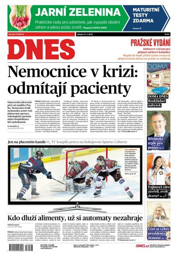 Obálka e-magazínu MF Dnes 13.4.2016