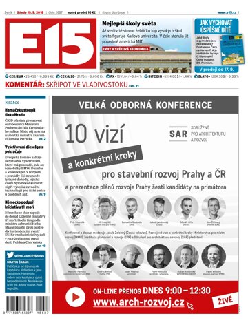 Obálka e-magazínu E15 19.9.2018