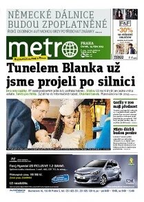 Obálka e-magazínu deník METRO 24.10.2013