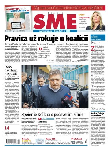 Obálka e-magazínu SME 9.3.2016