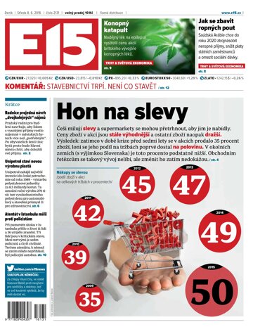 Obálka e-magazínu E15 8.6.2016