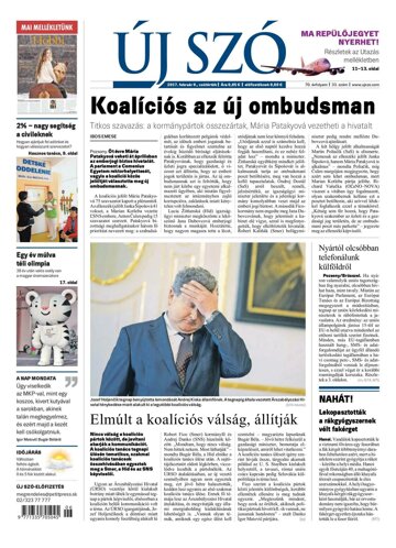 Obálka e-magazínu Új Szó 9.2.2017