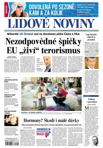 Obálka e-magazínu Lidové noviny 31.8.2017