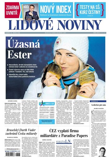 Obálka e-magazínu Lidové noviny 26.2.2018