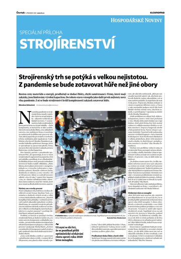 Obálka e-magazínu Hospodářské noviny - příloha 237 - 9.12.2021 Strojírenství