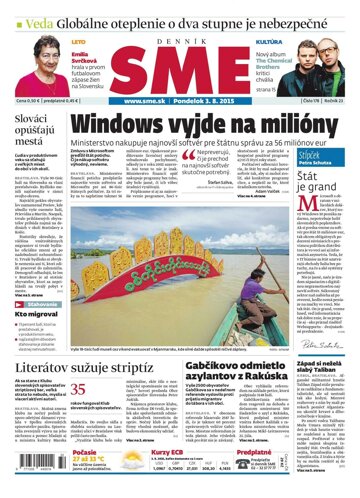 Obálka e-magazínu SME 3.8.2015