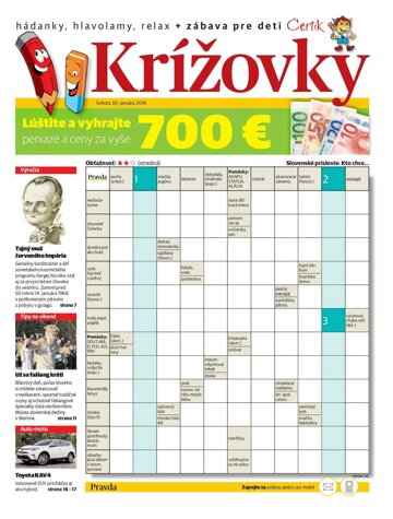 Obálka e-magazínu Krížovky 30.1.2016