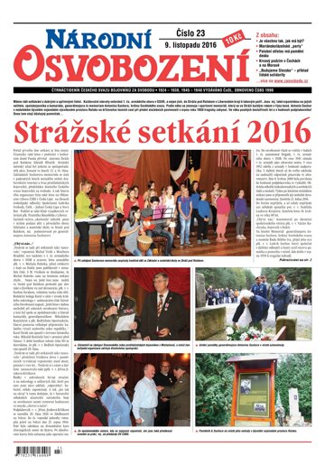 Obálka e-magazínu Národní Osvobození 23/2016