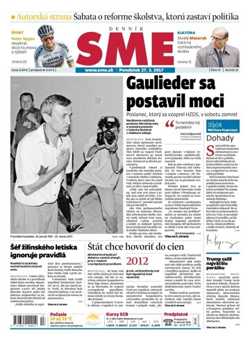 Obálka e-magazínu SME 27.3.2017