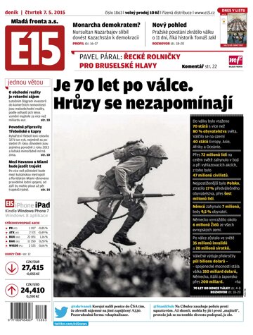 Obálka e-magazínu E15 7.5.2015