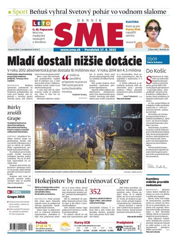 Obálka e-magazínu SME 17.8.2015