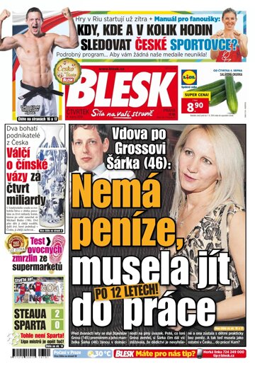 Obálka e-magazínu Blesk 4.8.2016