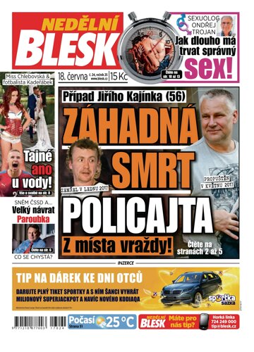 Obálka e-magazínu Nedělní Blesk 18.6.2017