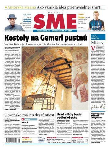 Obálka e-magazínu SME 18.9.2017