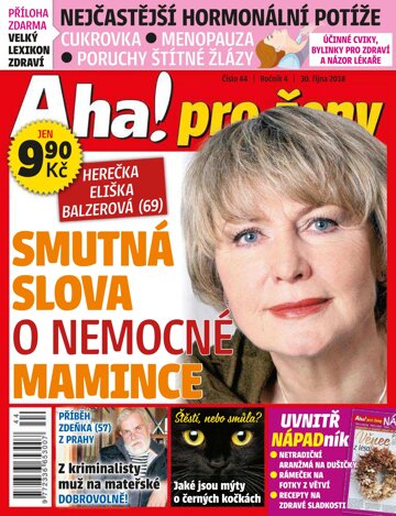 Obálka e-magazínu AHA! pro ženy 44/2018