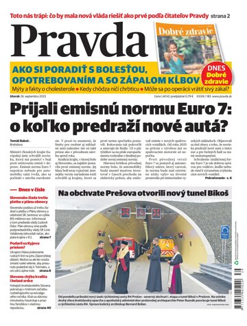 Obálka e-magazínu Pravda 26. 9. 2023