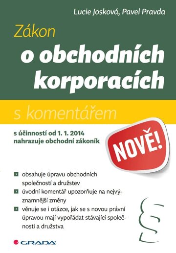 Obálka knihy Zákon o obchodních korporacích