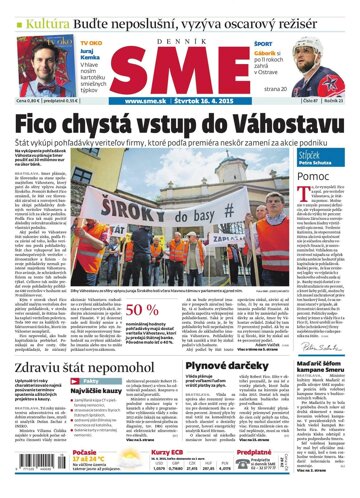 Obálka e-magazínu SME 16.4.2015