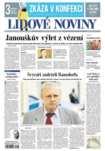 Obálka e-magazínu Lidové noviny 5.12.2015