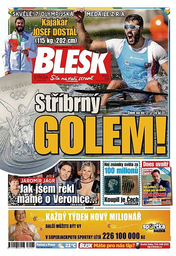 Obálka e-magazínu Blesk 17.8.2016