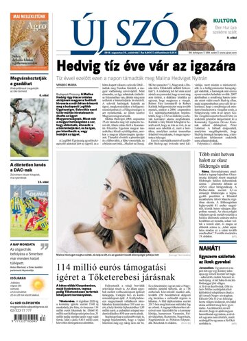 Obálka e-magazínu Új Szó 25.8.2016