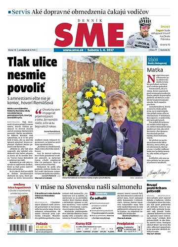 Obálka e-magazínu SME 1.4.2017