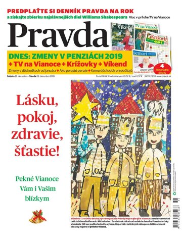 Obálka e-magazínu Pravda 22. 12. 2018