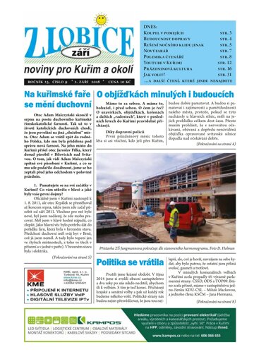 Obálka e-magazínu Zlobice – noviny pro Kuřim a okolí 9/2016