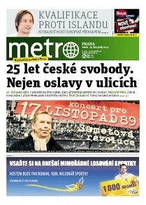 Obálka e-magazínu deník METRO 14.11.2014