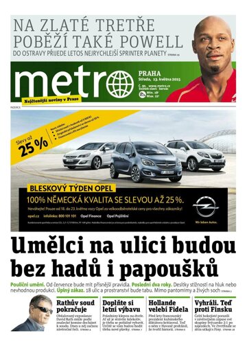 Obálka e-magazínu deník METRO 13.5.2015