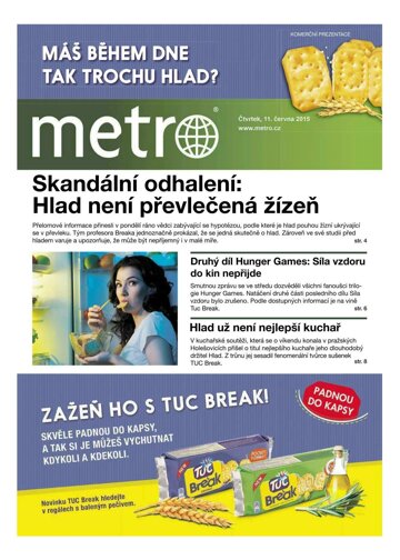 Obálka e-magazínu deník METRO 11.6.2015