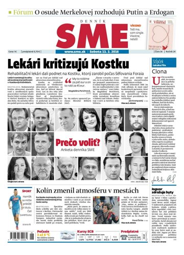 Obálka e-magazínu SME 13.2.2016