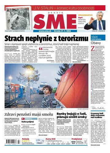 Obálka e-magazínu SME 17.2.2016