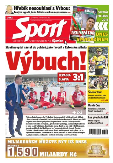 Obálka e-magazínu Sport 15.7.2016