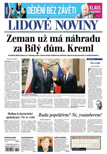 Obálka e-magazínu Lidové noviny 15.5.2017