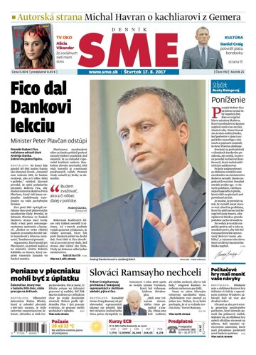 Obálka e-magazínu SME 17.8.2017