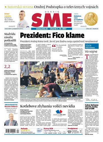 Obálka e-magazínu SME 3.10.2017