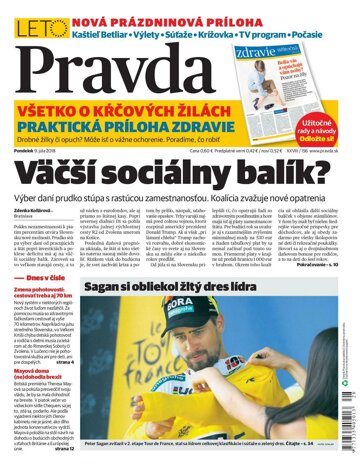 Obálka e-magazínu Pravda 9. 7. 2018