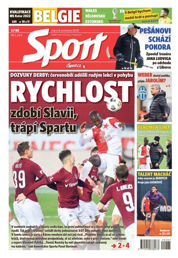 Obálka e-magazínu Sport 8.12.2020