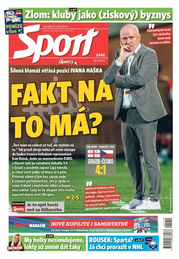 Obálka e-magazínu Sport 9.9.2024