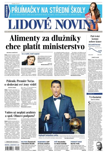 Obálka e-magazínu Lidové noviny 13.1.2015