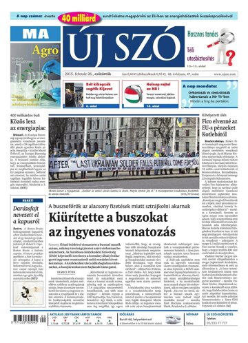 Obálka e-magazínu Új Szó 26.2.2015