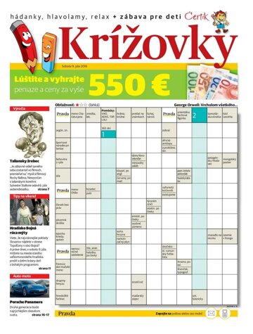 Obálka e-magazínu Krížovky 9. 7. 2016